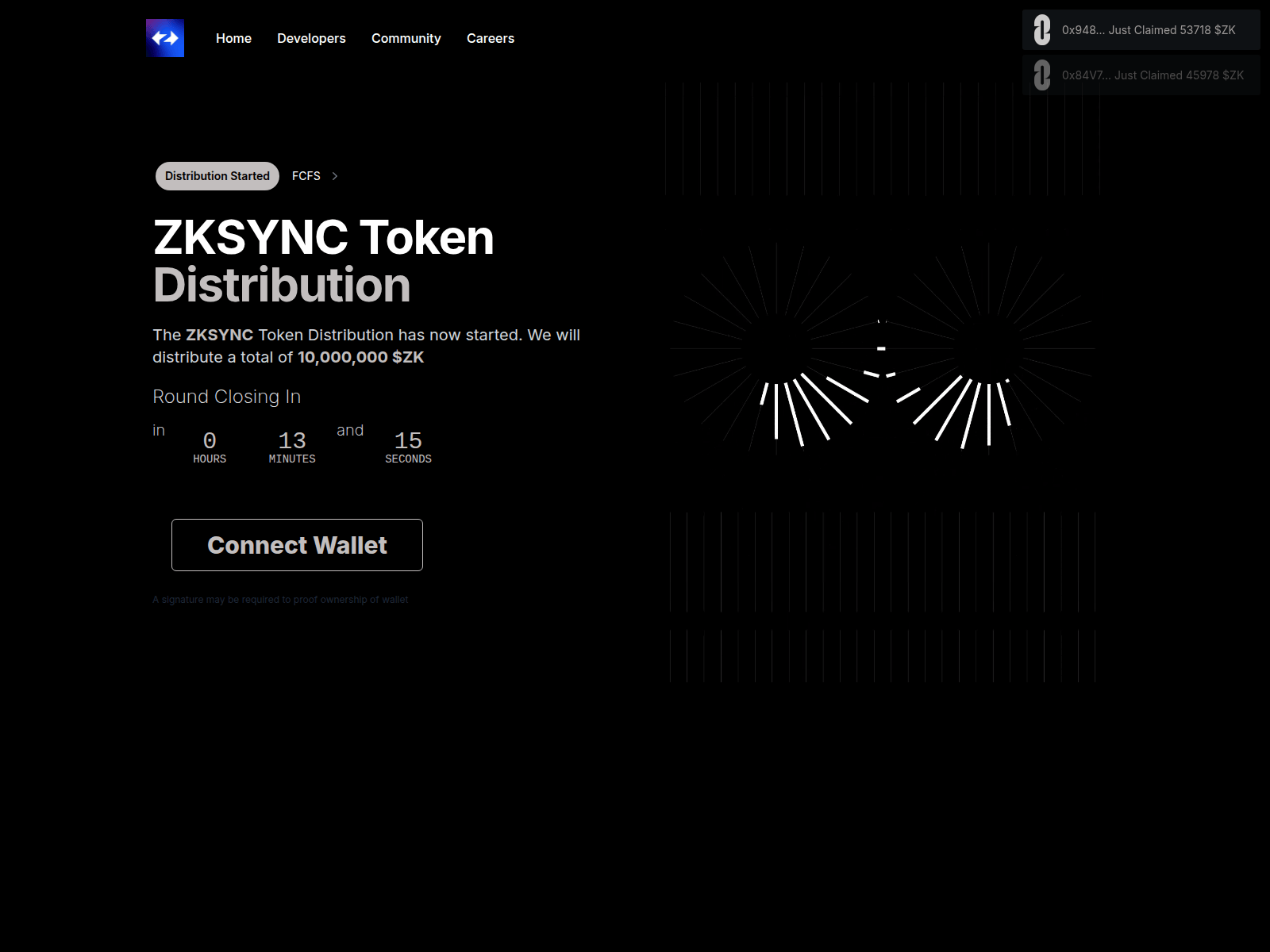 Screenshot of zksync.top