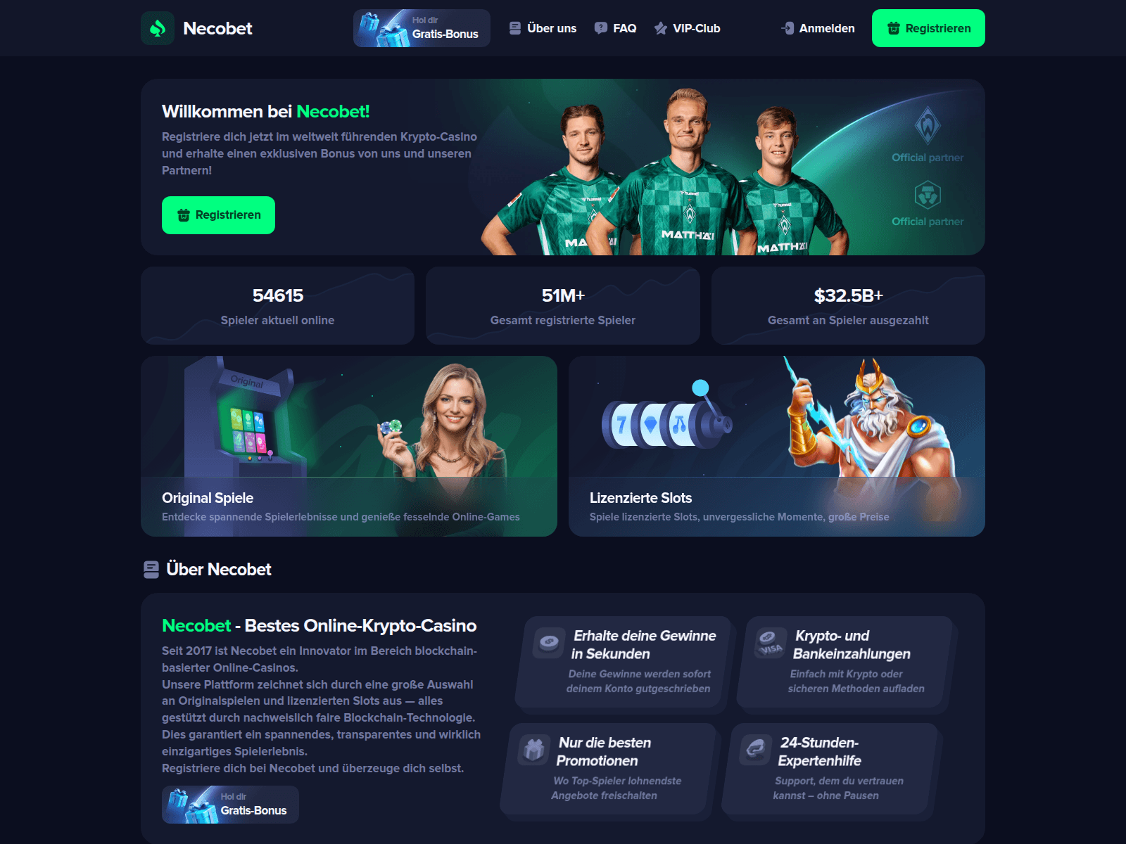Screenshot of necobet.com