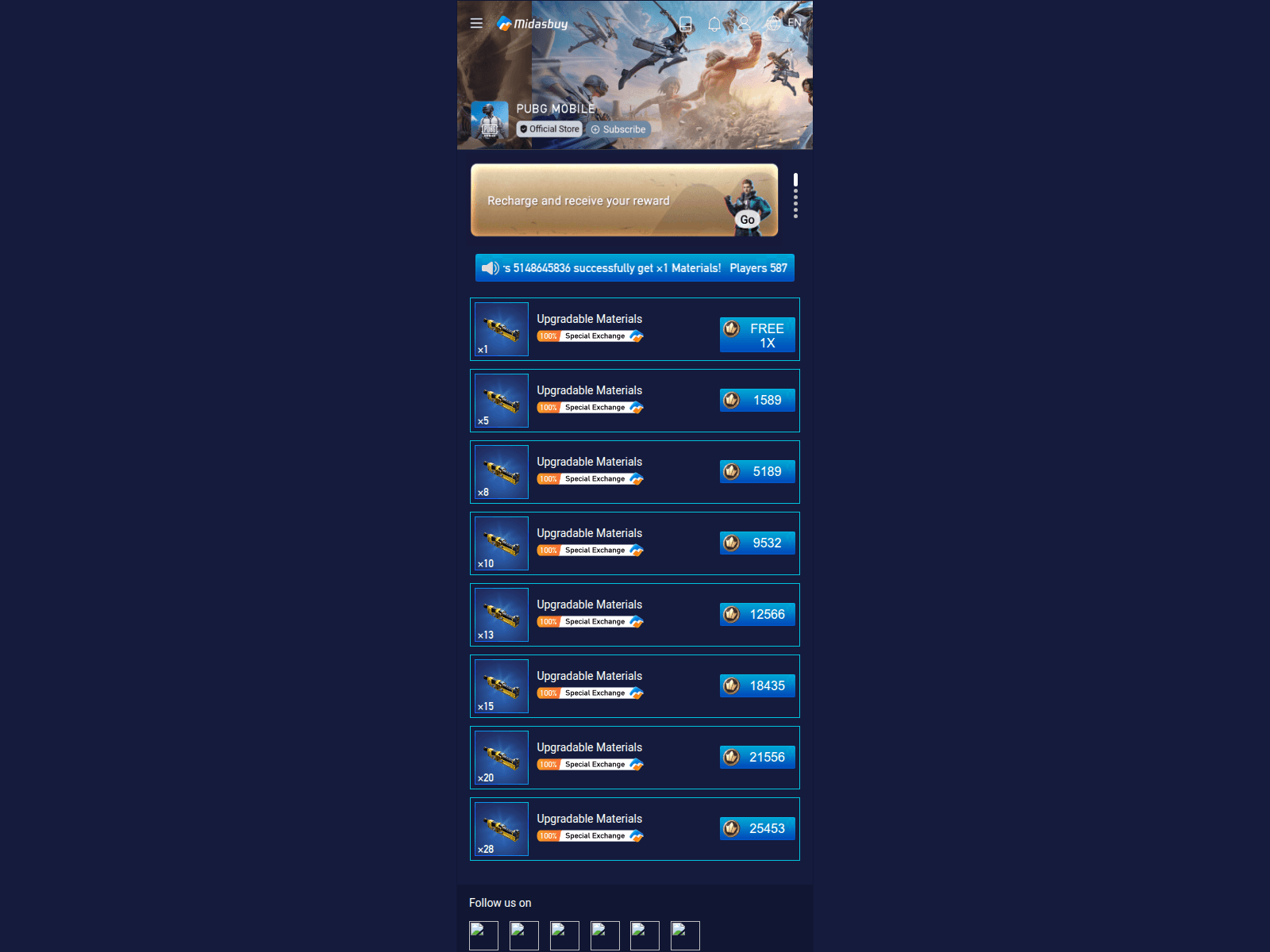 Screenshot of midasbuy-update-rewatd.xuanbao.icu