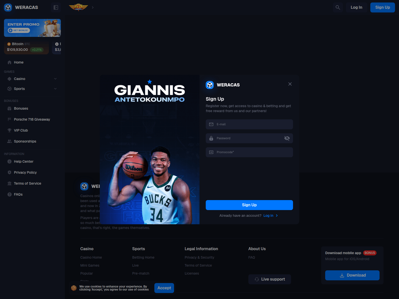 Screenshot of weracas.com