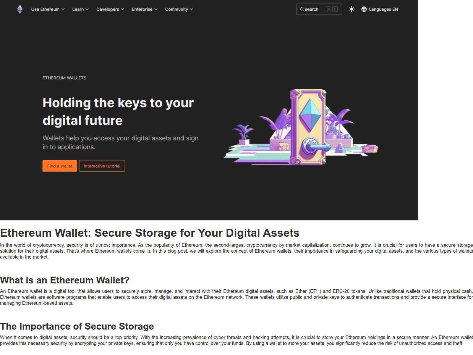 Screenshot of etherumewalet.webflow.io