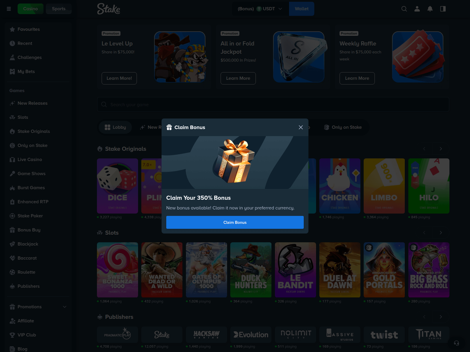 Screenshot of playstake.promo