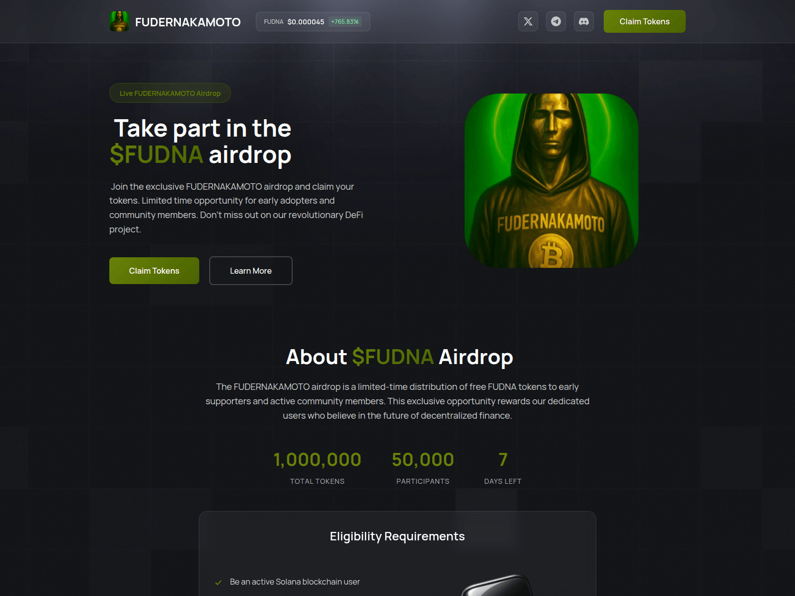 Screenshot of fudna.allocation.finance
