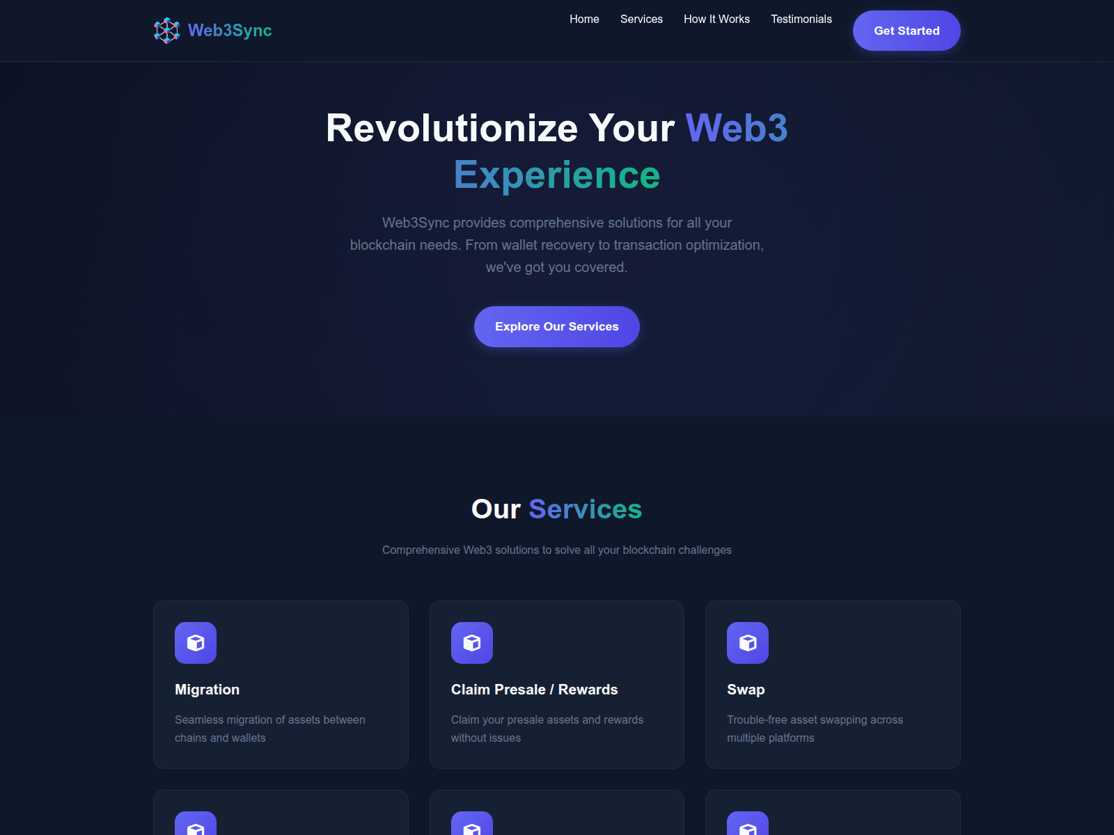 Screenshot of web3sync.space