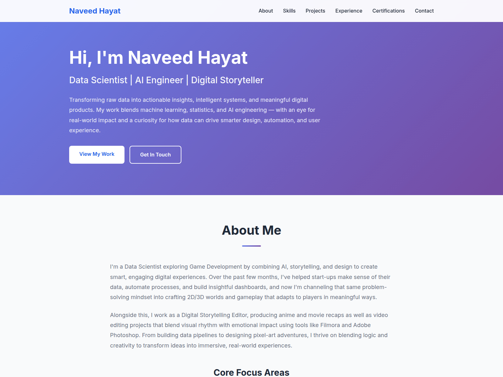 Screenshot of onenavid.github.io