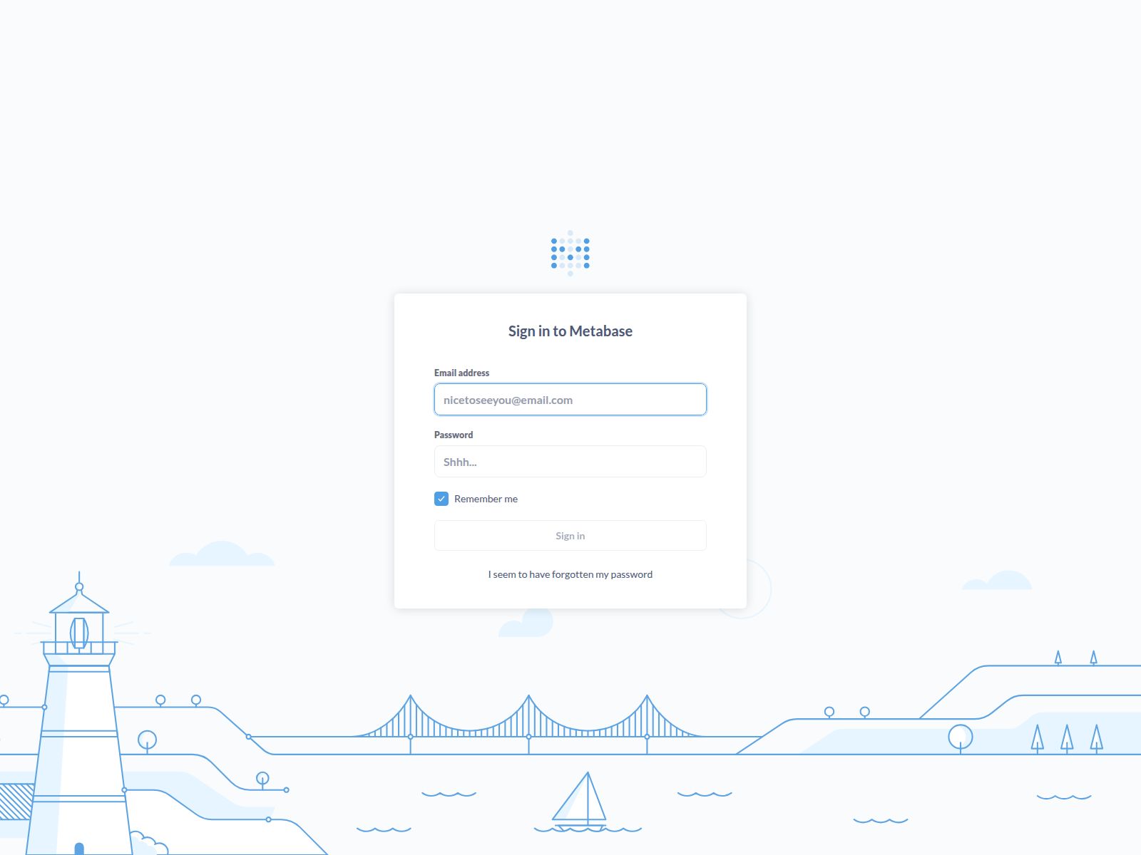 Screenshot of metabase.hibarr.net