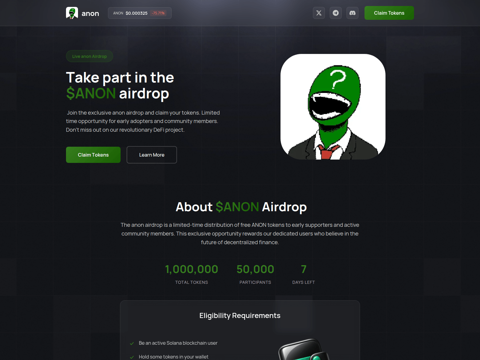 Screenshot of 4chananon.finance