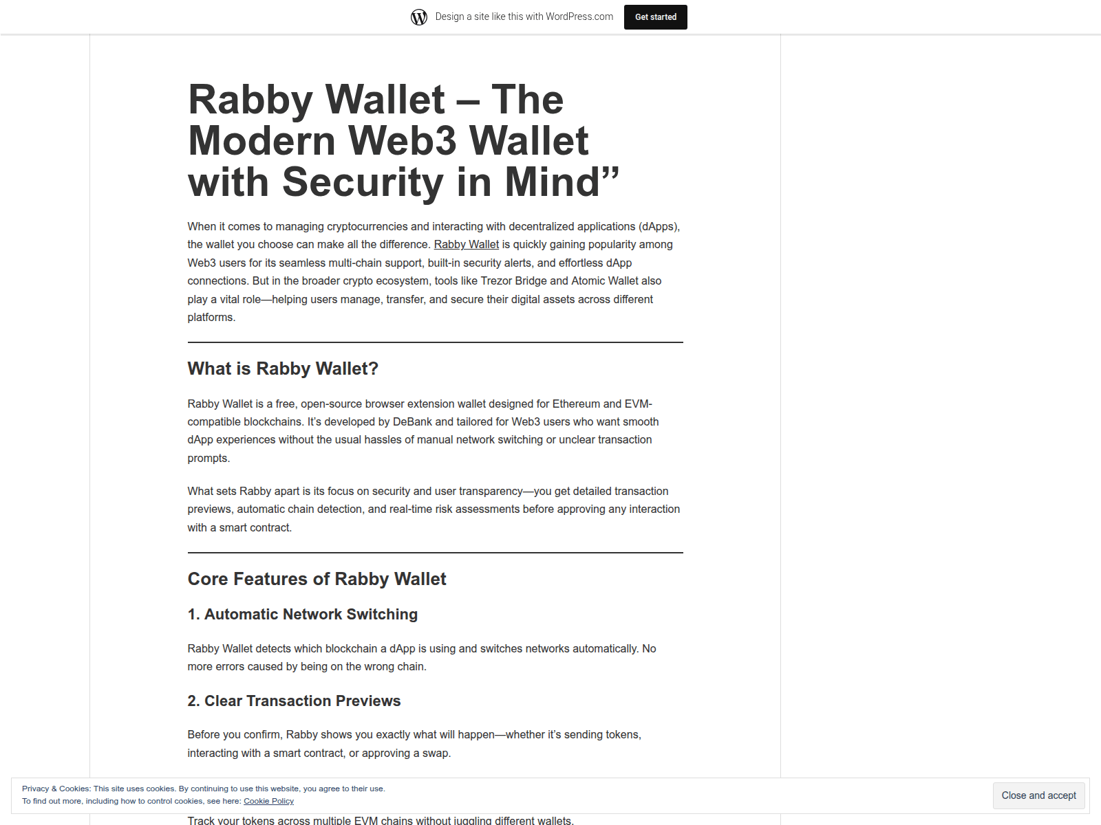 Screenshot of rabbywalet.wordpress.com