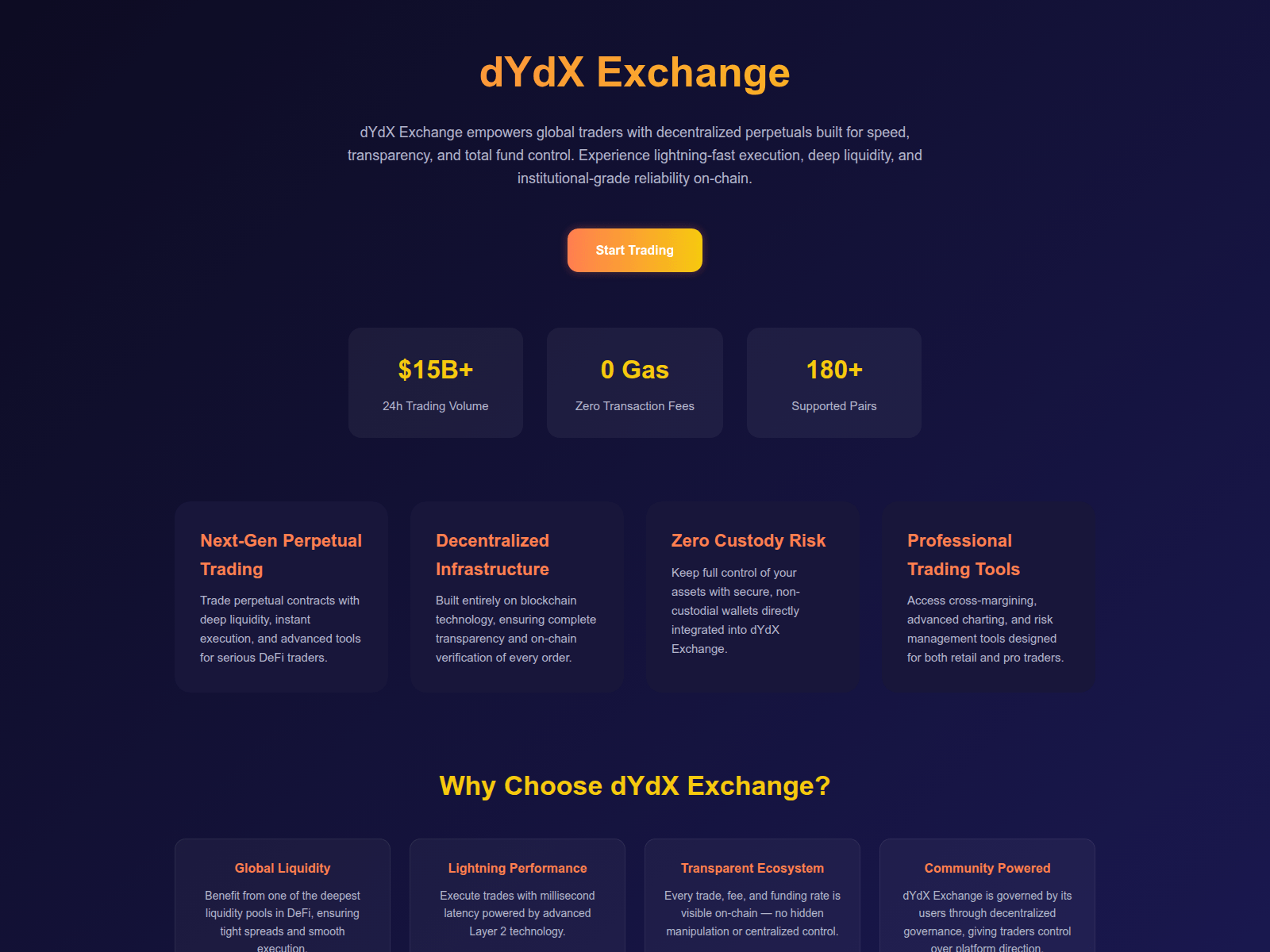 Screenshot of start-dydx-exchangee.pages.dev
