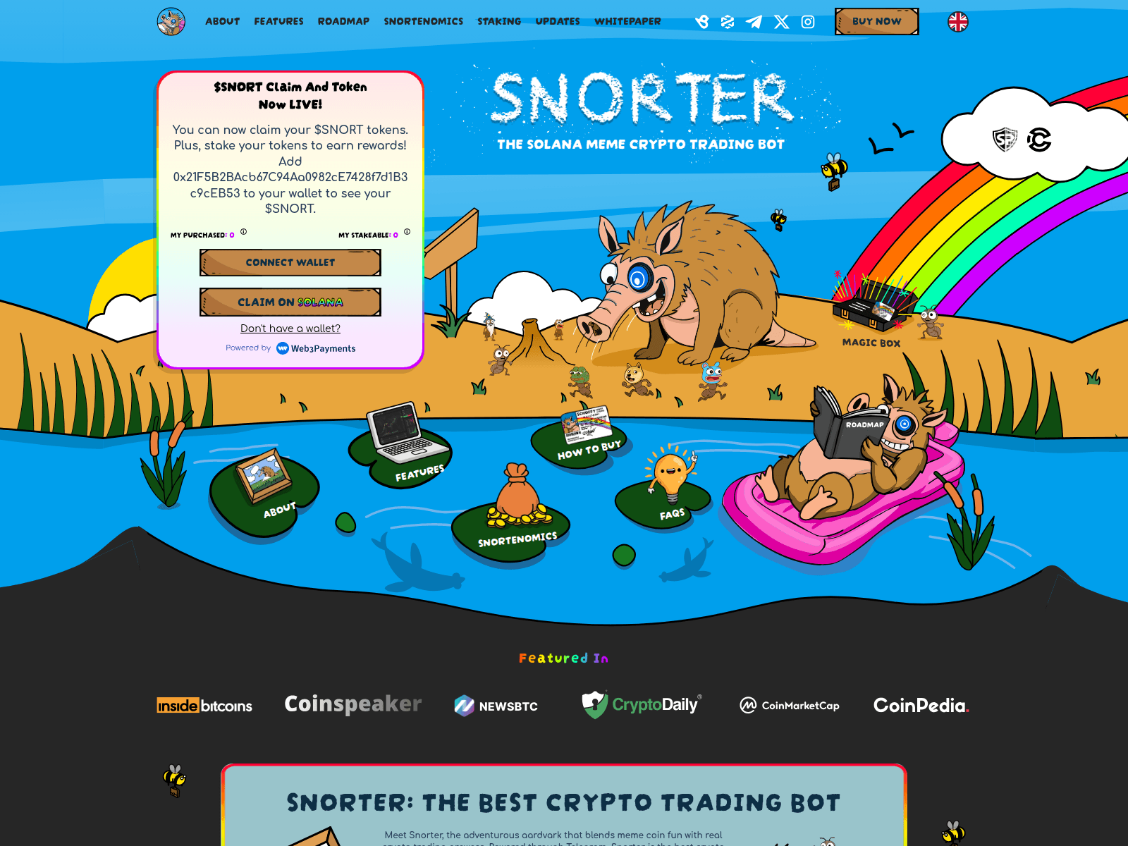 Screenshot of snortertoken.com