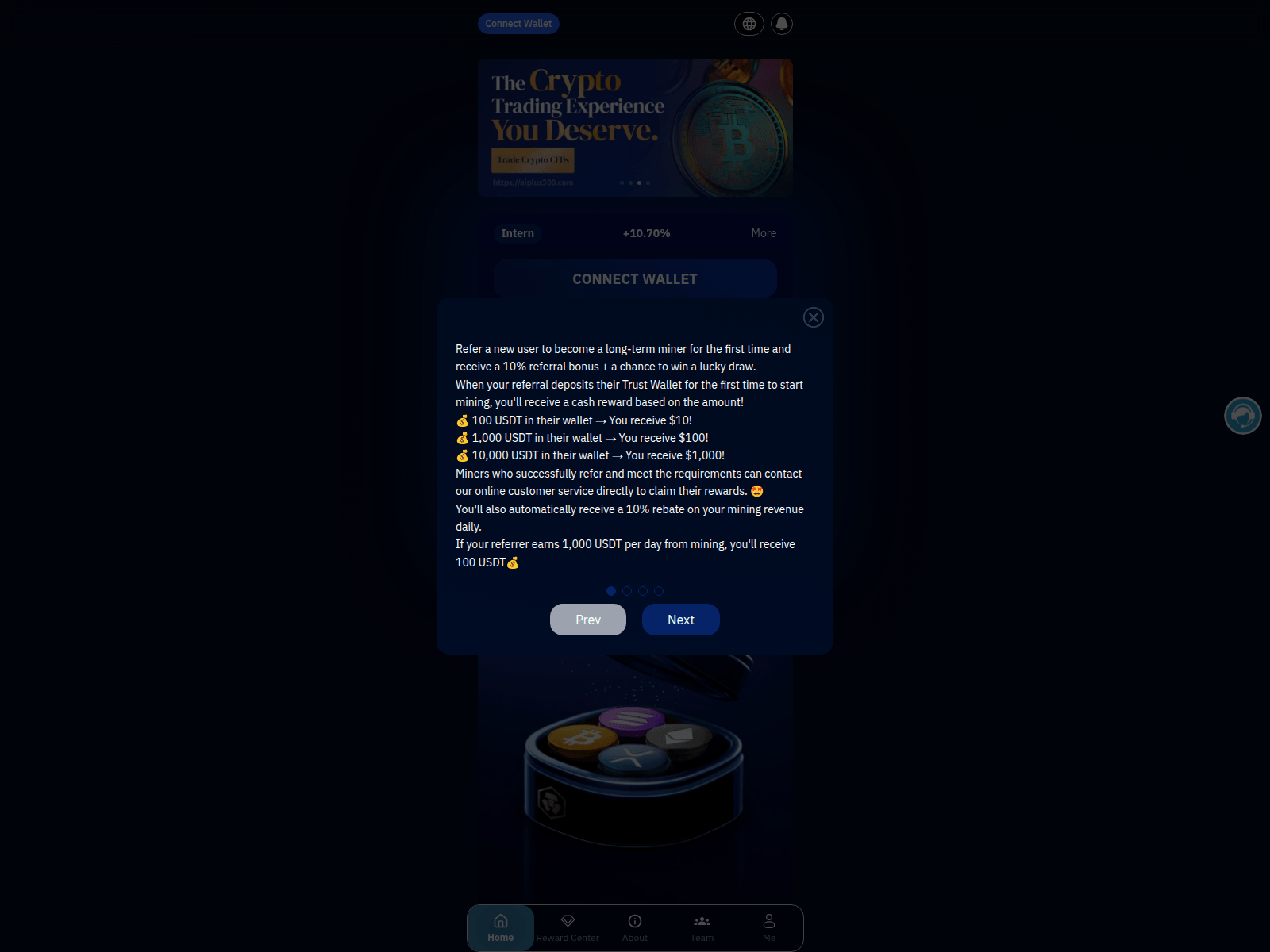 Screenshot of miningpro500.com