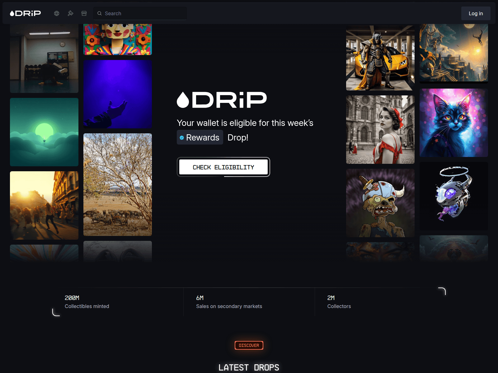 Screenshot of drip.collectibles.haus