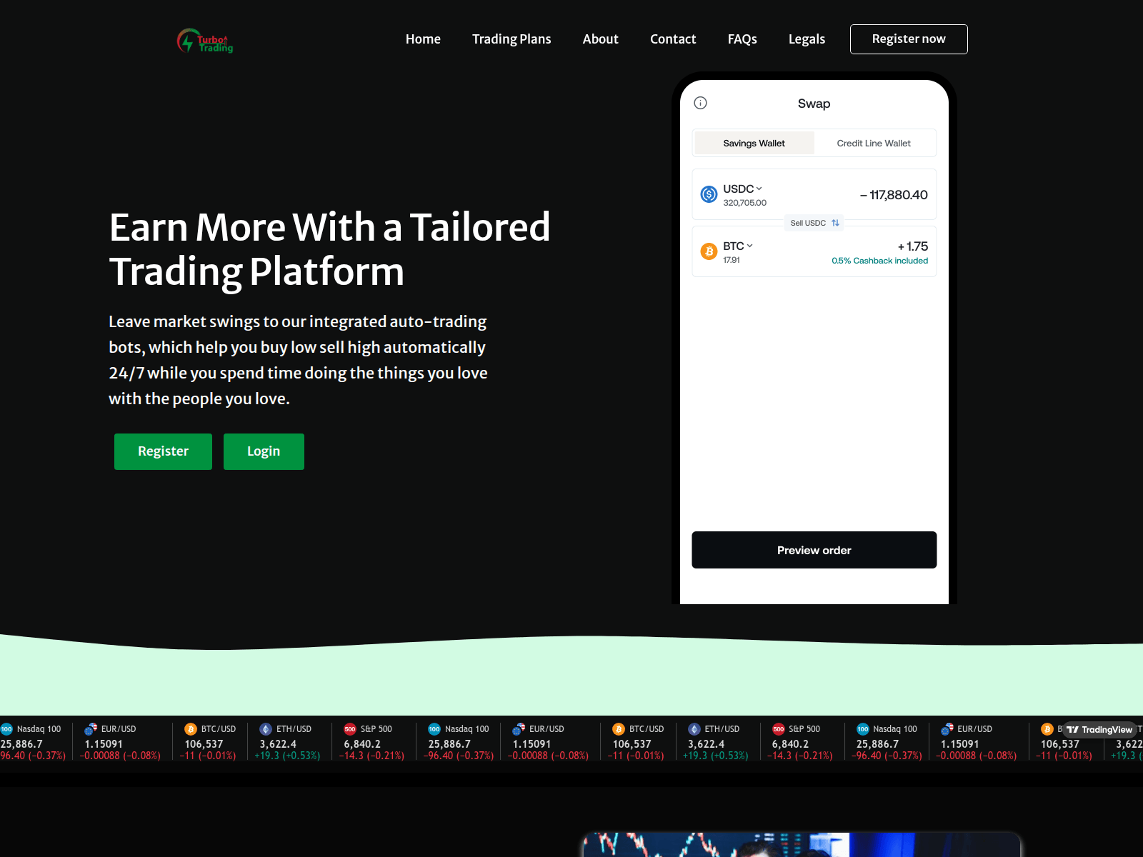 Screenshot of turbotradings.net