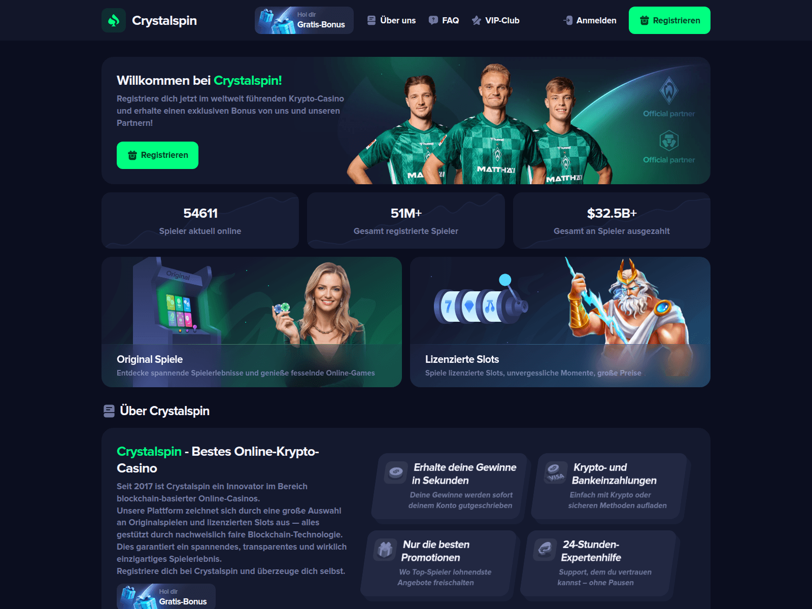 Screenshot of crystalspin.io