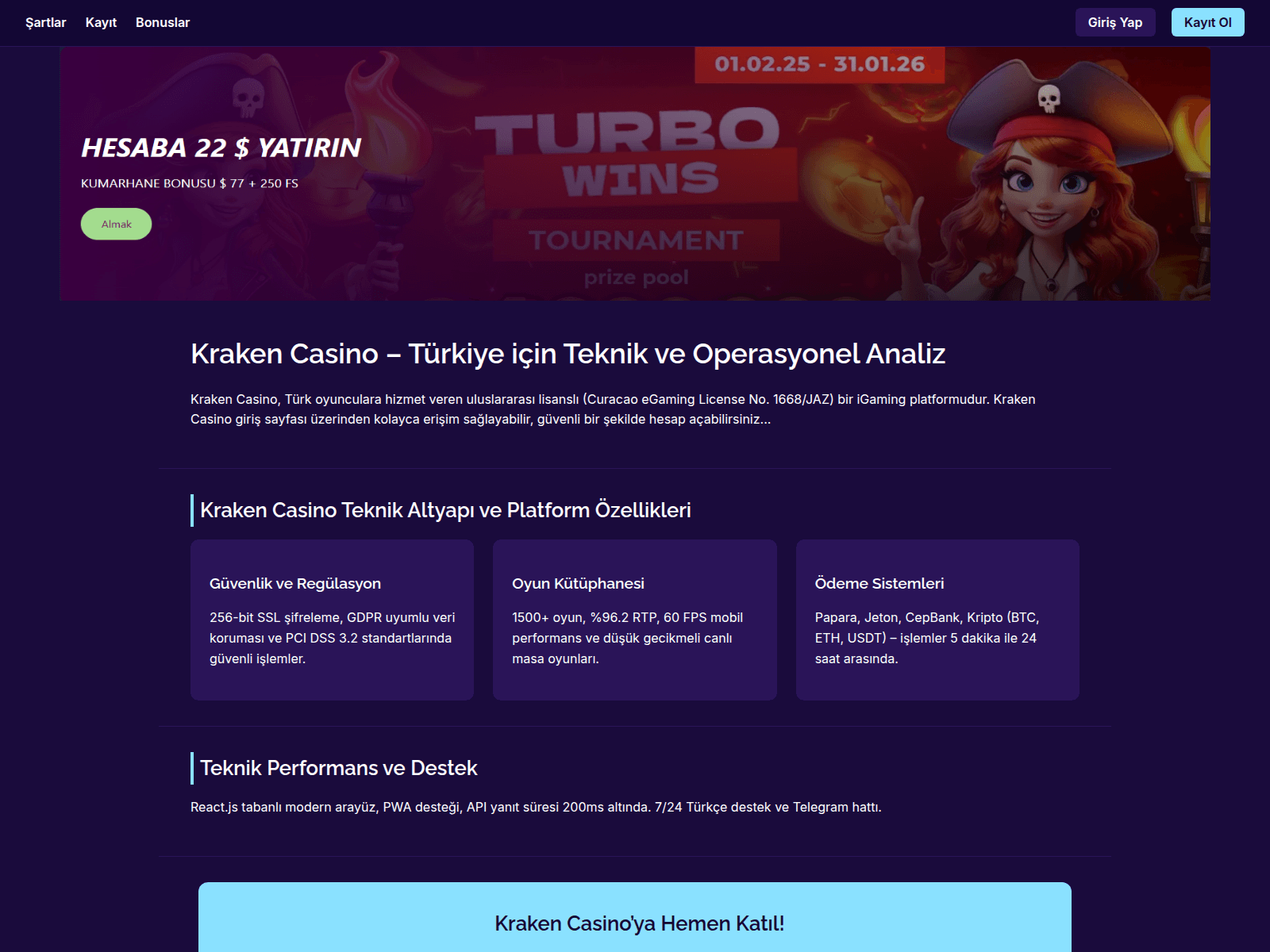 Screenshot of krakencasinoonline-amp-tr.com