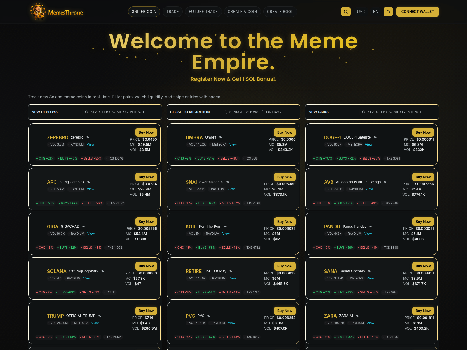 Screenshot of dexthrone.com