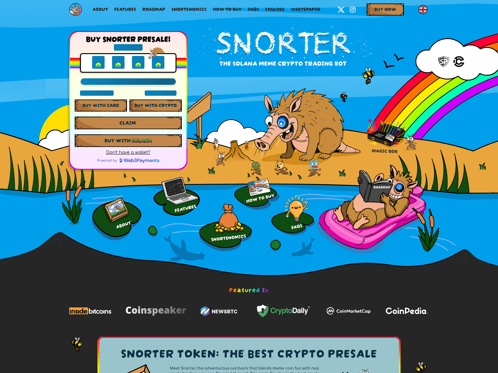 Screenshot of snorterstoken.live