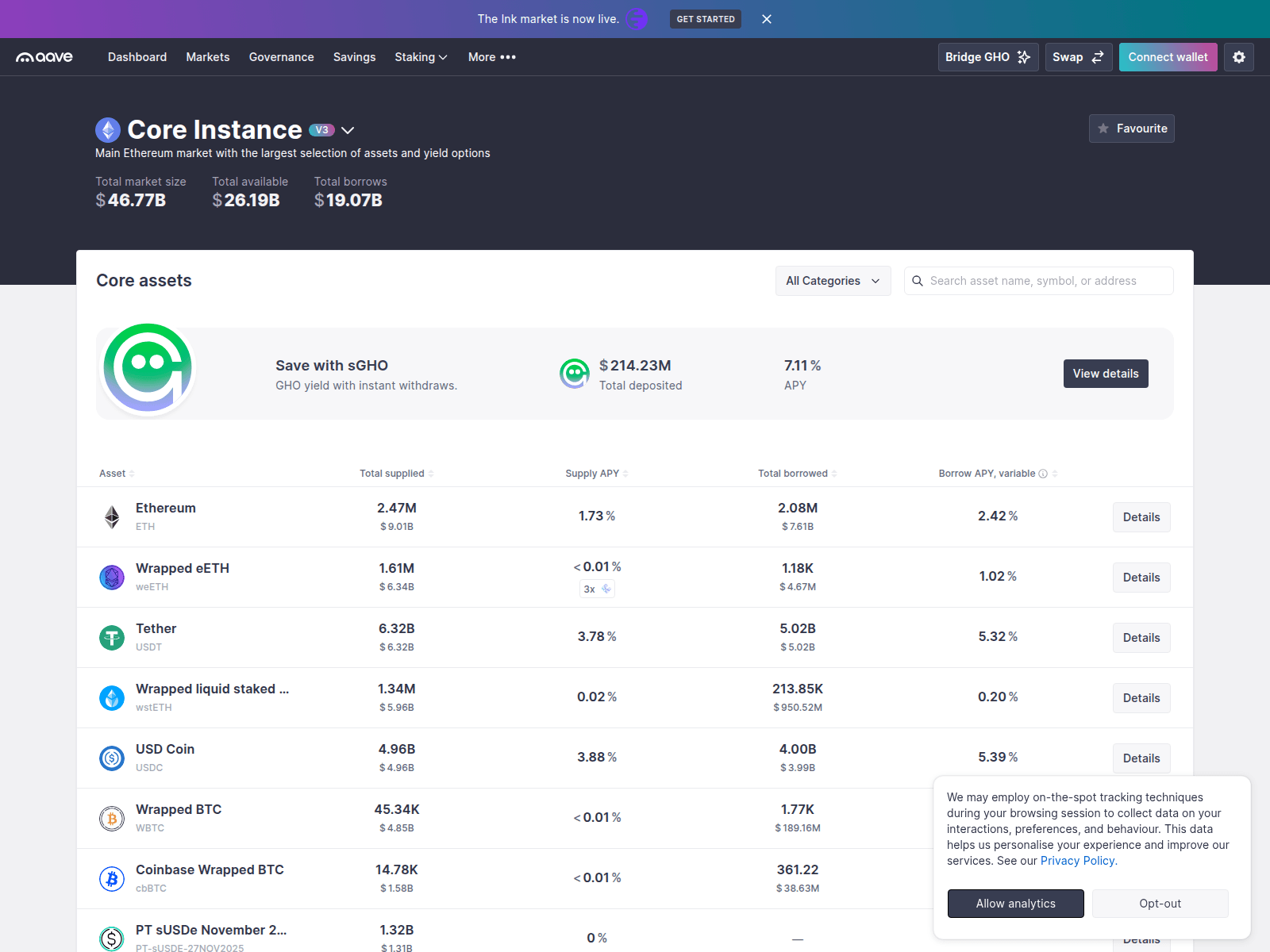 Screenshot of aave.com-api-gateway-connect-alpha.cloud