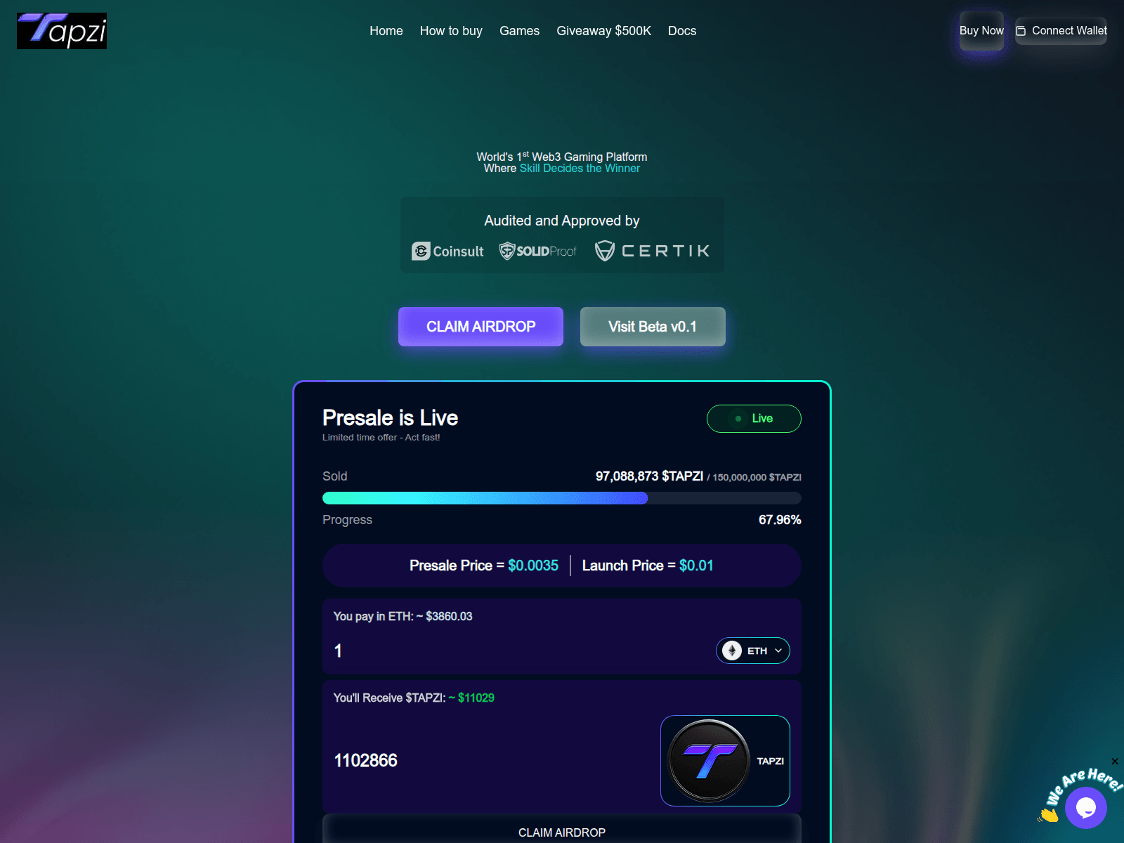 Screenshot of tapzi-io.xyz