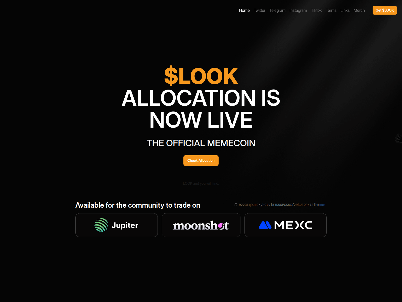 Screenshot of airdrop-look.fun