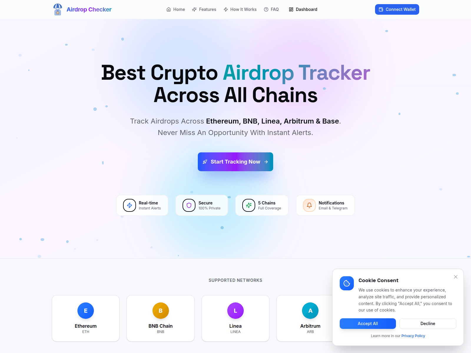 Screenshot of airdrop-checker.io