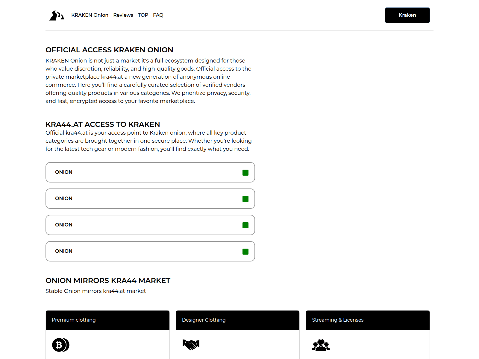 Screenshot of kraken-direct.net