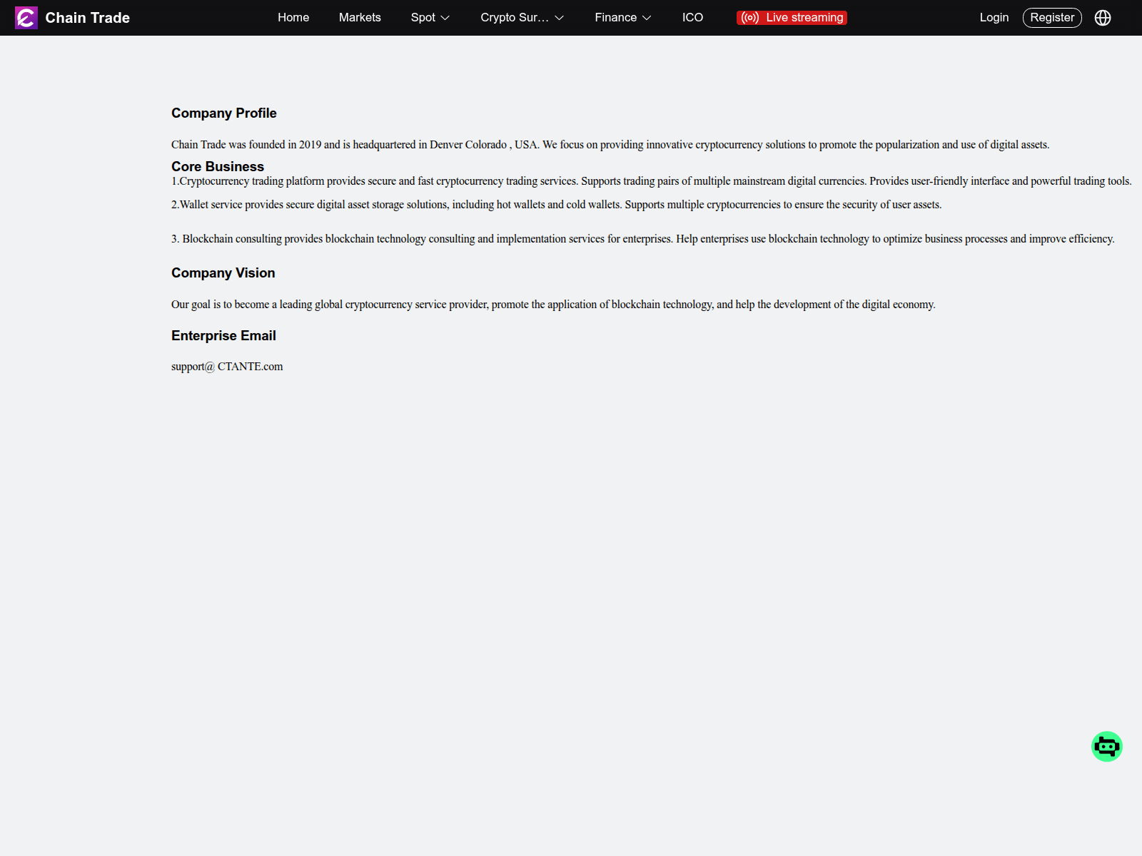 Screenshot of chtradepro.cc