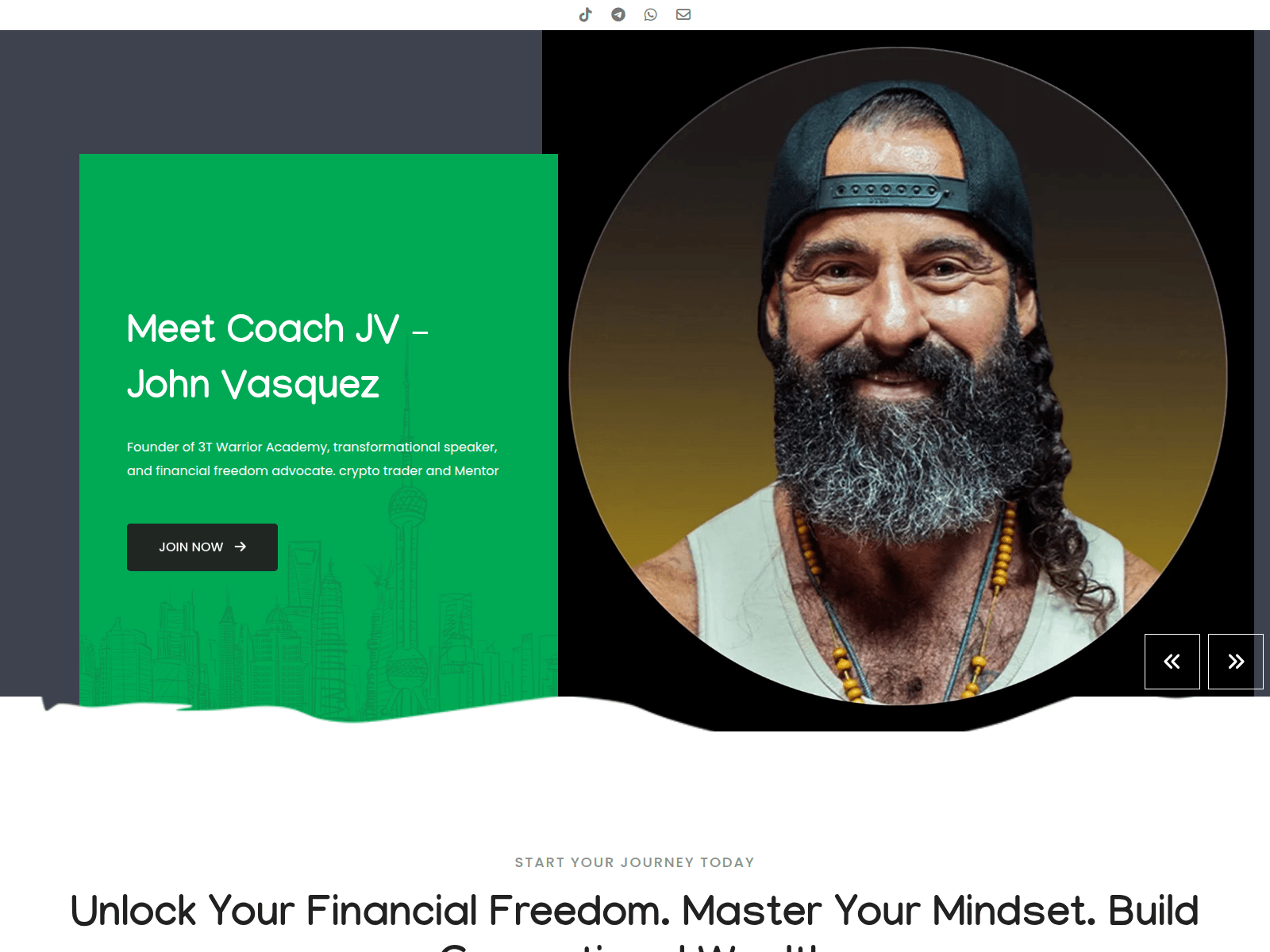 Screenshot of iamcoachjv.com