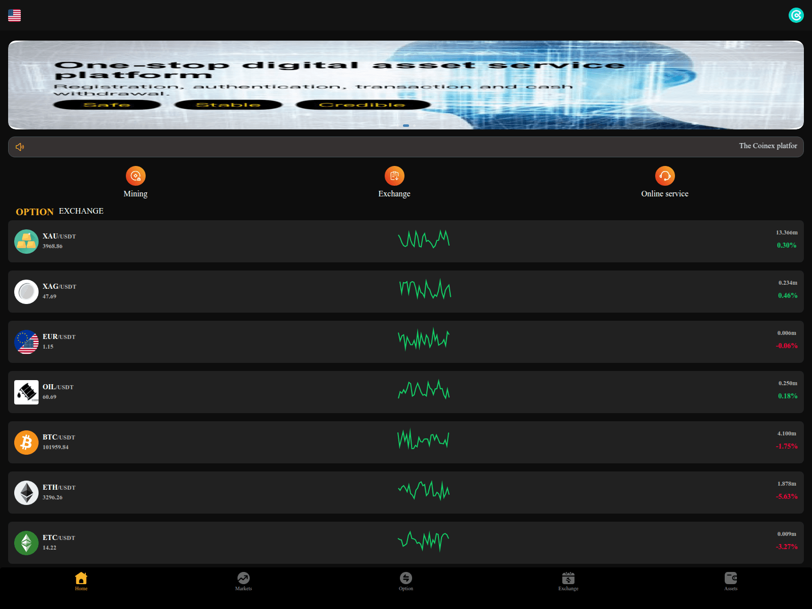 Screenshot of coinex-vip1.com