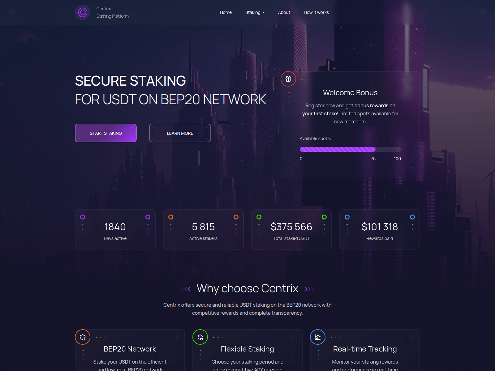 Screenshot of centrixstake.top