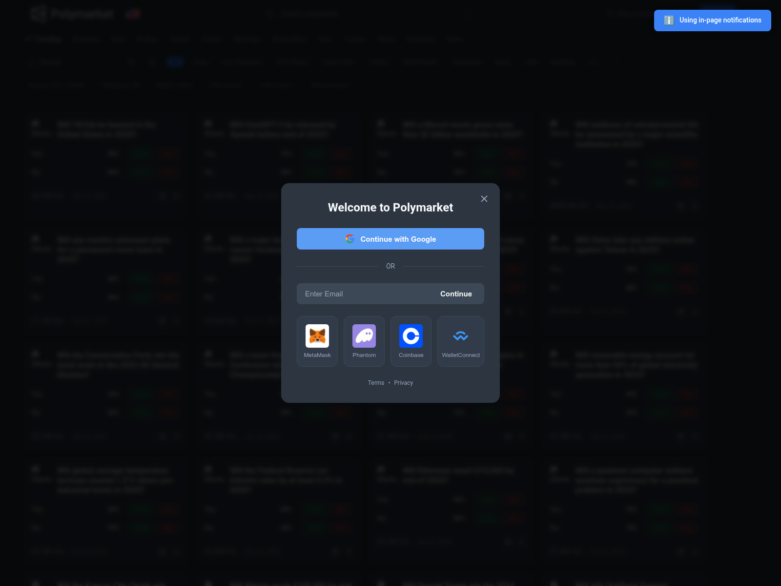 Screenshot of polymarket.virtualsupport.pro
