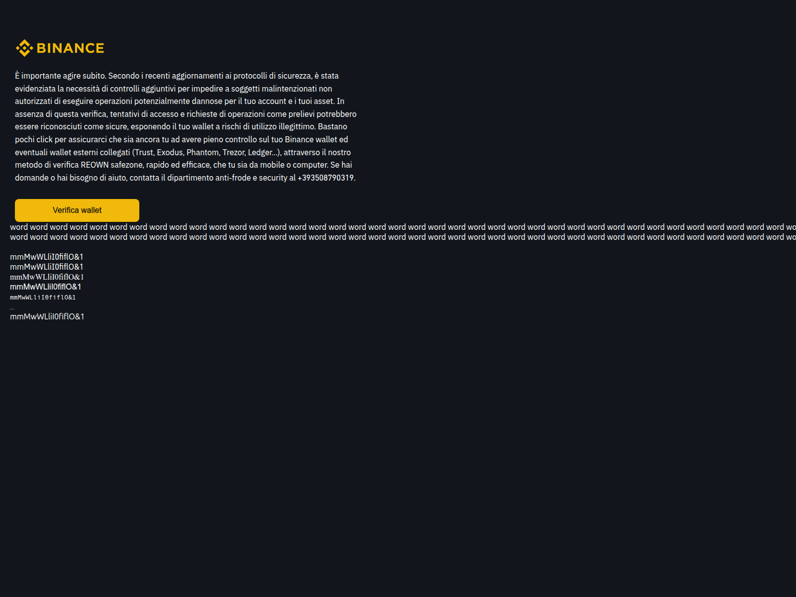 Screenshot of wallet-procedurasafezone.com