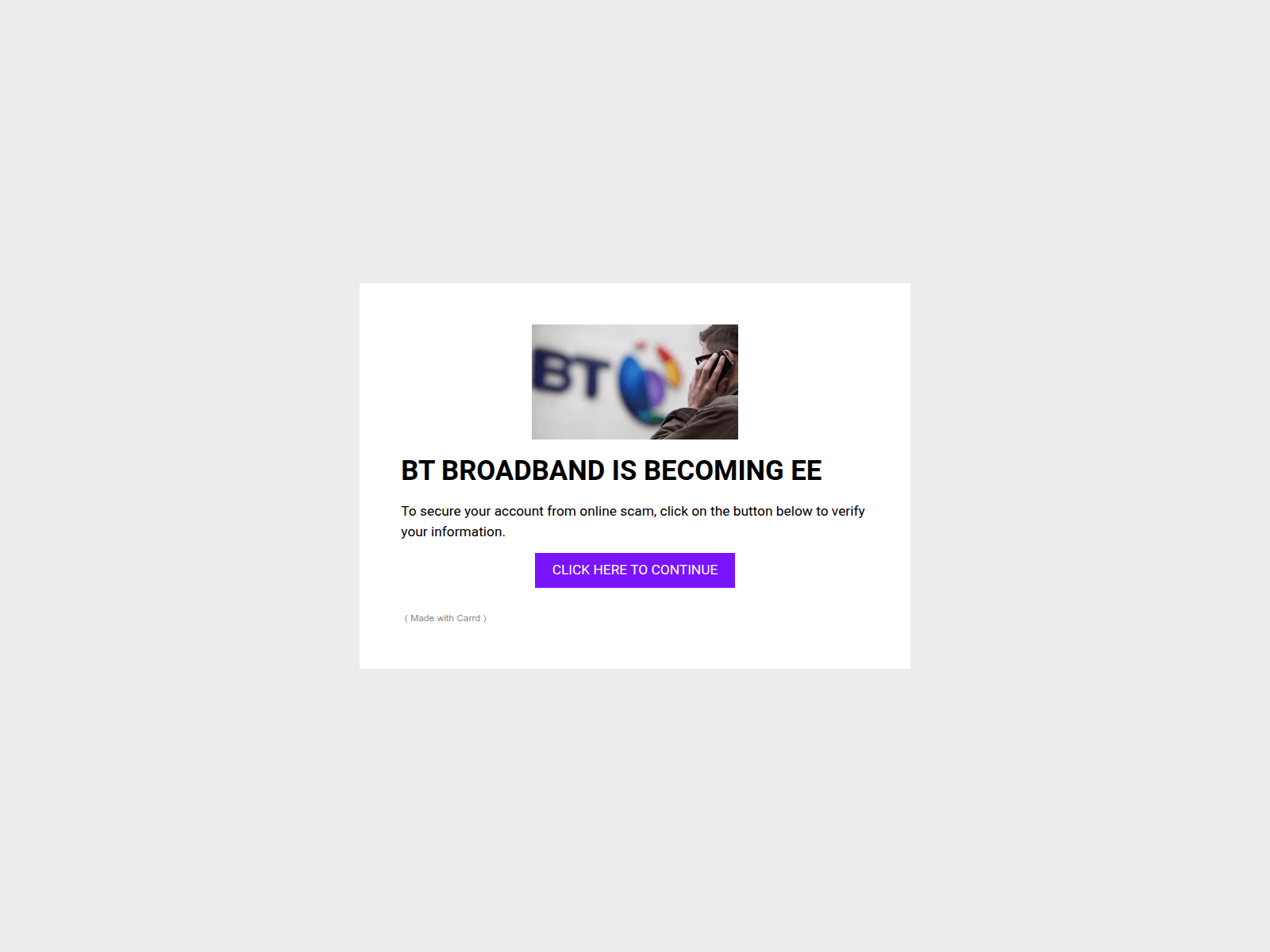 Screenshot of mybthome.carrd.co