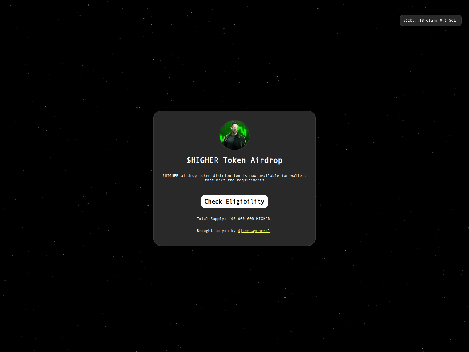 Screenshot of jameswynns-blessing.xyz