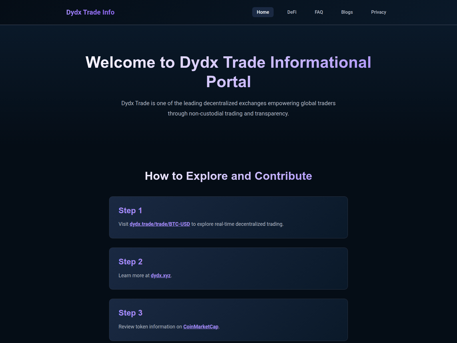 Screenshot of dydx-v4.cc