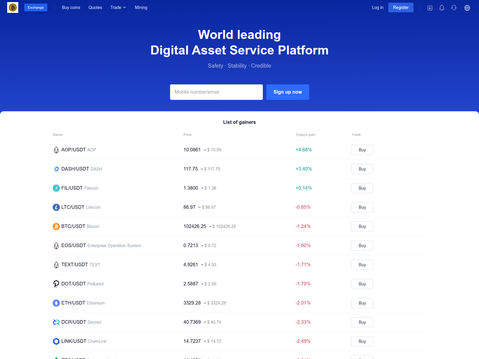 Screenshot of dydxnode.com