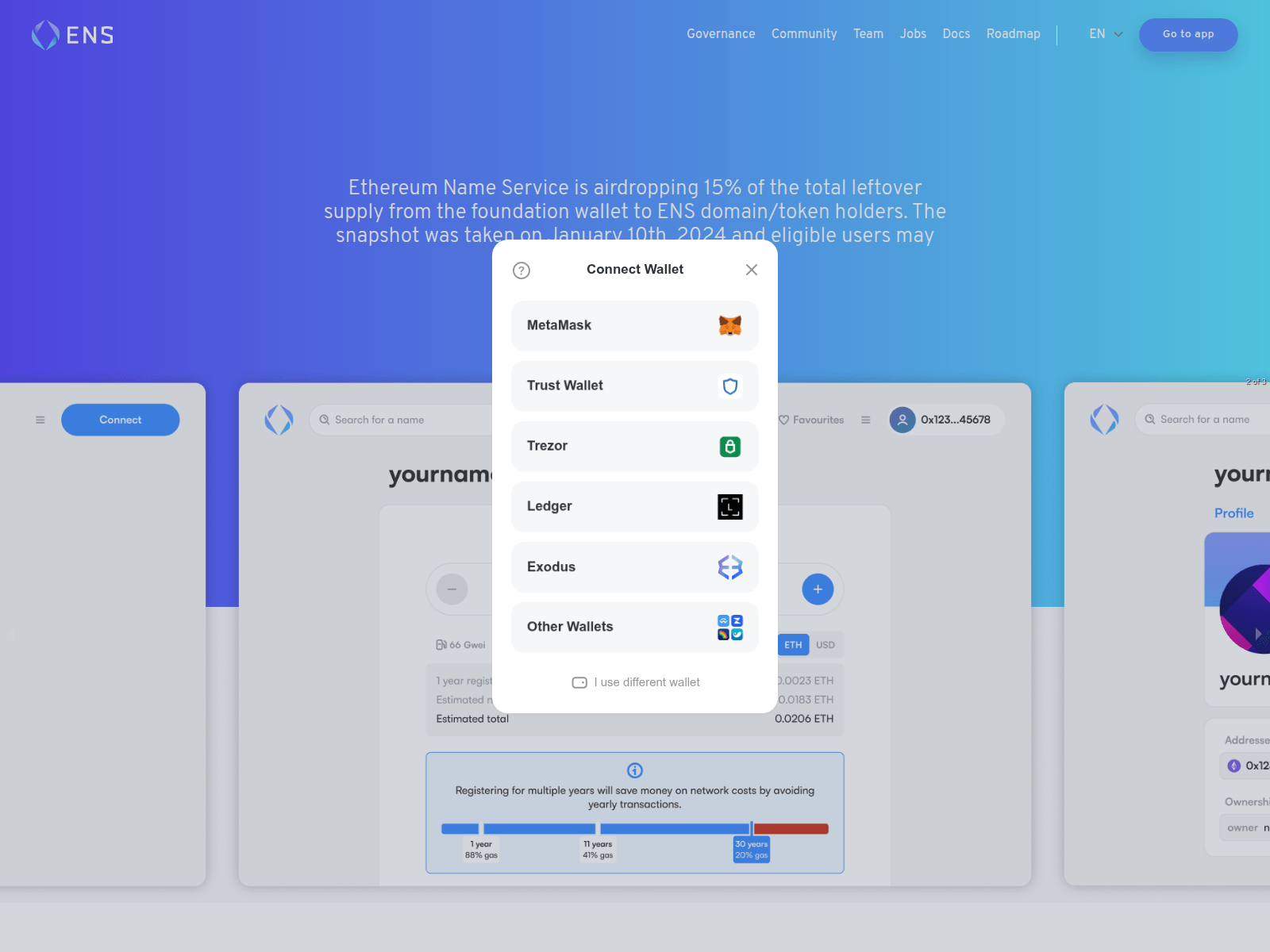 Screenshot of rewards-ens.org