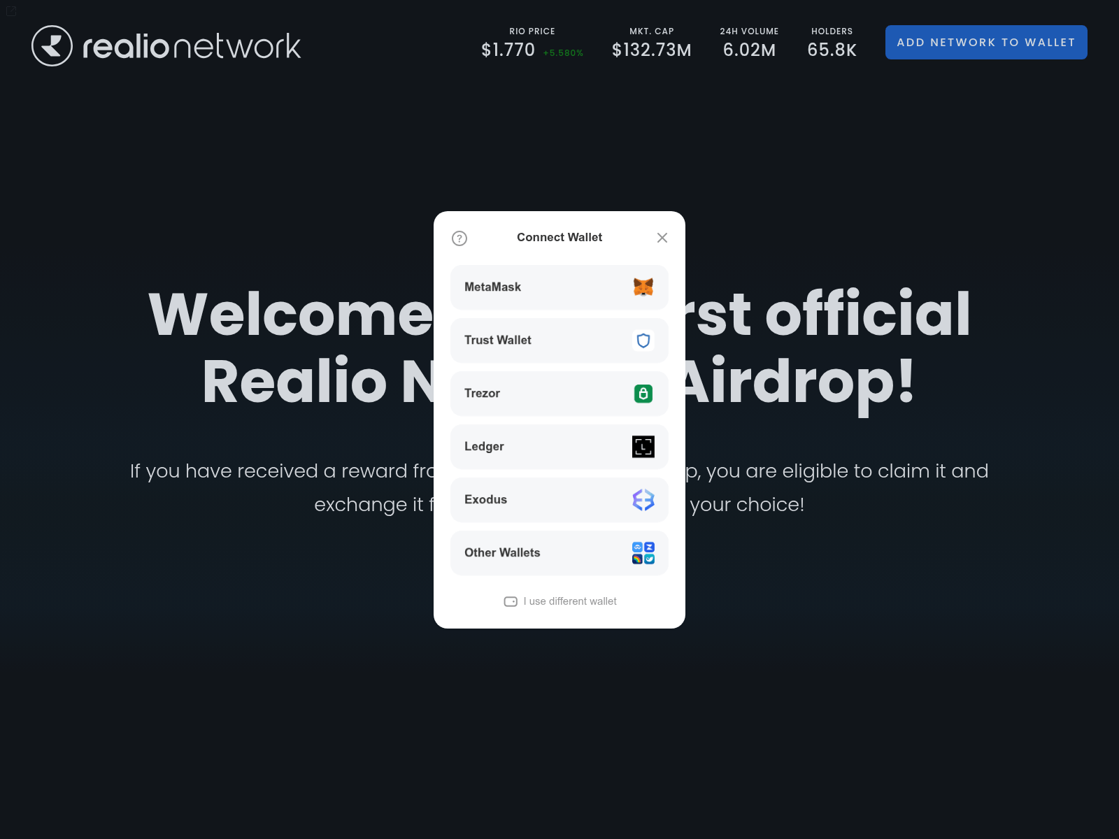 Screenshot of realio-gift.net