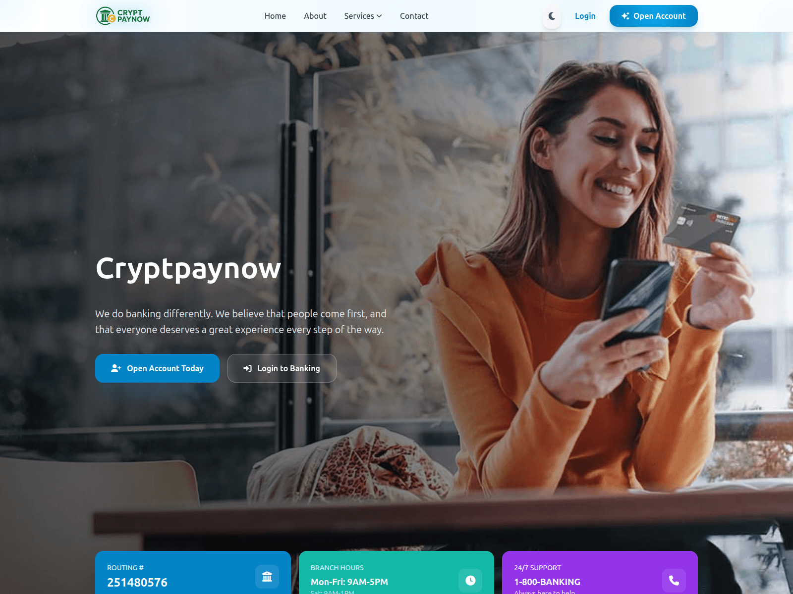 Screenshot of cryptpaynow.com