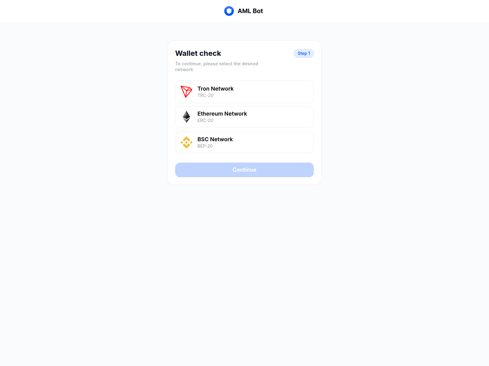 Screenshot of amlchaincheck.com