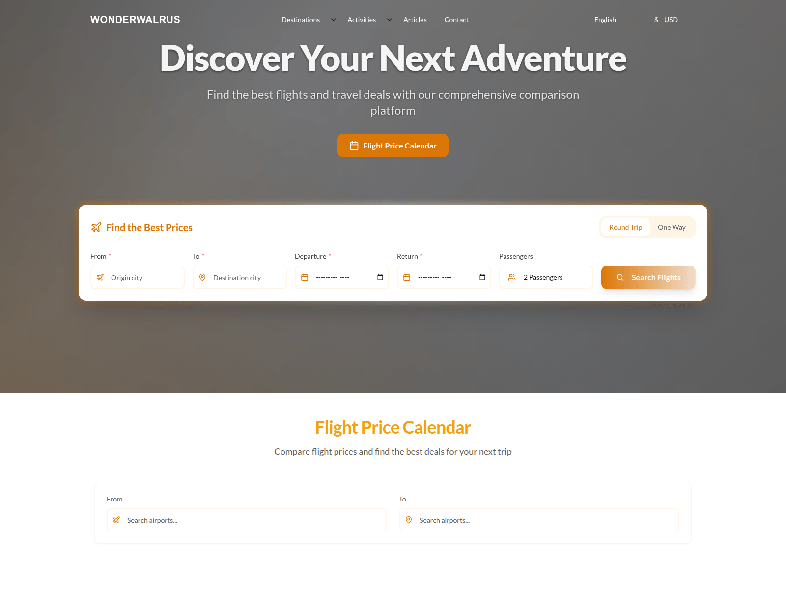 Screenshot of wonderwalrus.com