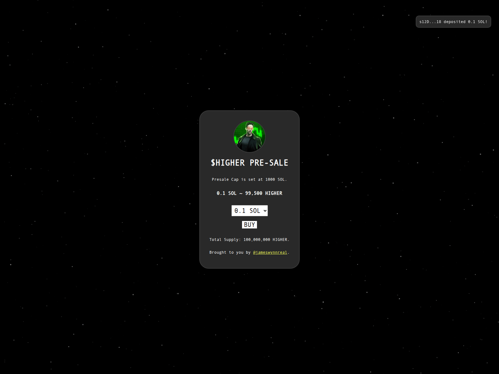 Screenshot of jameswynn-higher.xyz