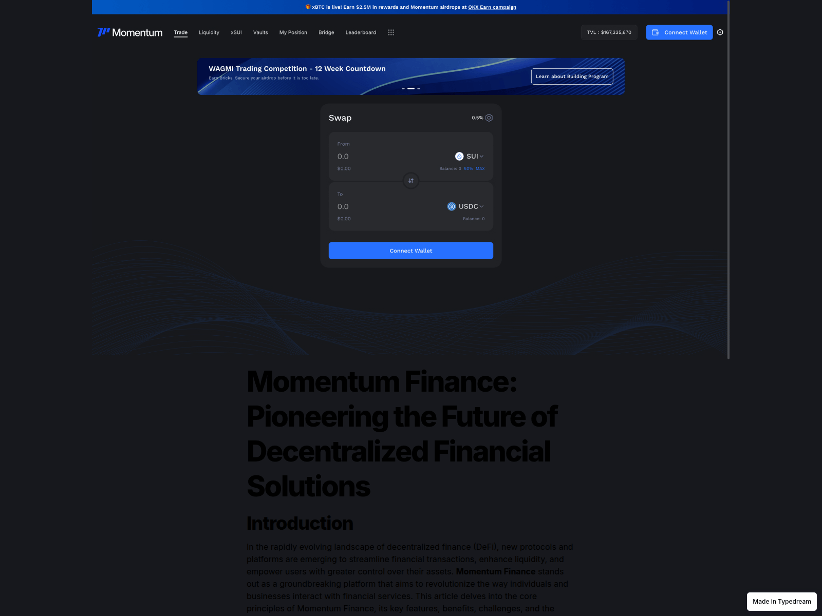 Screenshot of mmt-finance.typedream.app