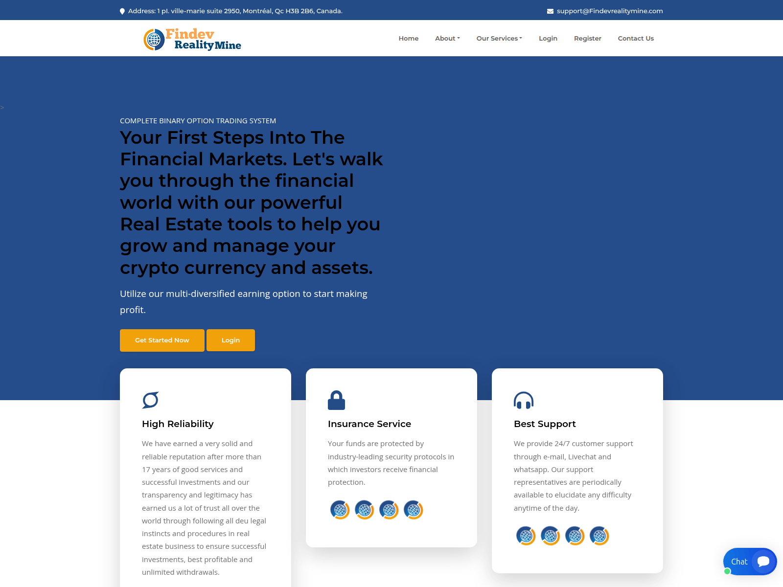 Screenshot of findevrealitymine.ltd