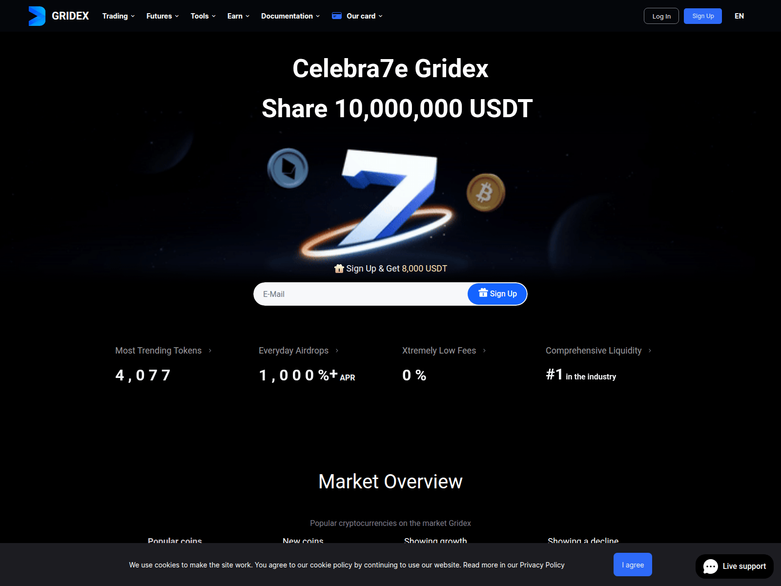 Screenshot of gridex.org