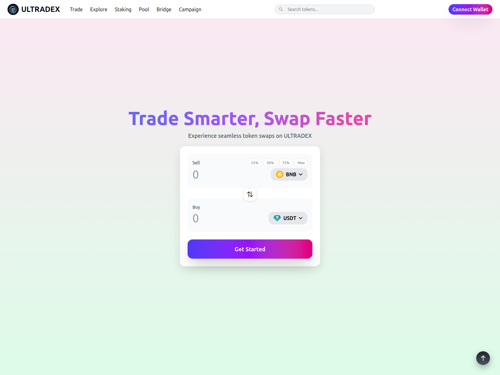 Screenshot of ultradex.finance