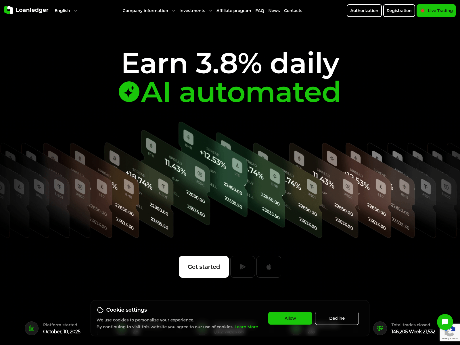 Screenshot of loanledger.io
