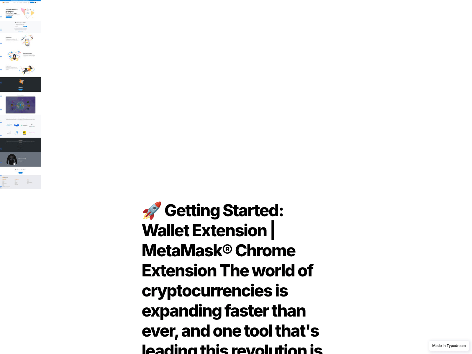 Screenshot of metmask-chr-extension.typedream.app