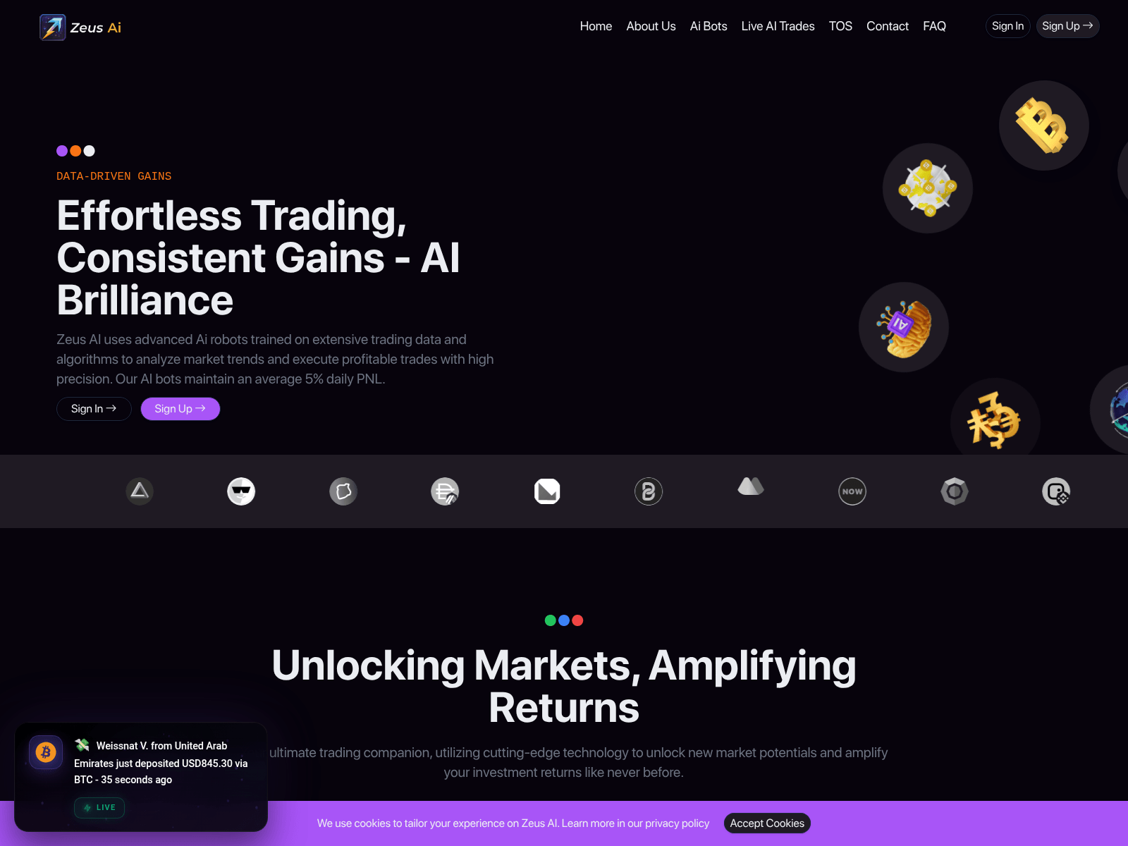 Screenshot of zeusexchange.vip