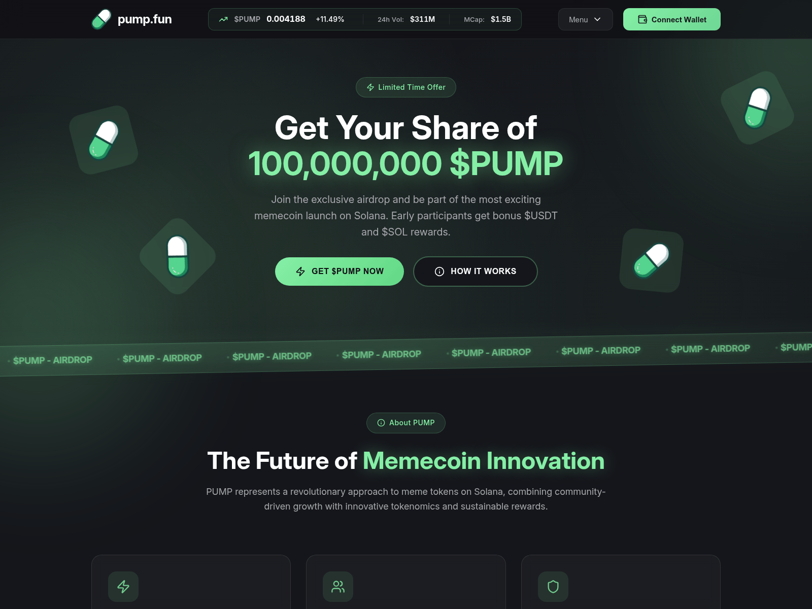 Screenshot of transfer-pump.fun